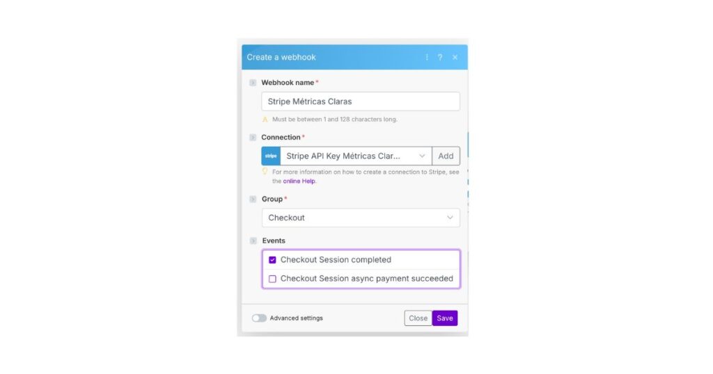 Cómo Sincronizar Stripe con tu gestor de email marketing, paso 10
